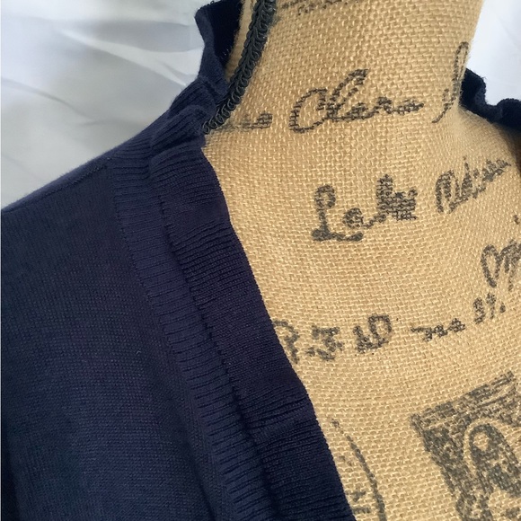 Lety & me 1X dark blue scallop sweater with 3 quarter sleeves - Picture 2 of 8